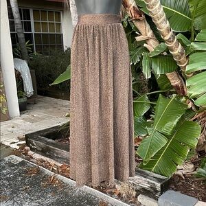 J.Crew striped gold bronze sparkle skirt